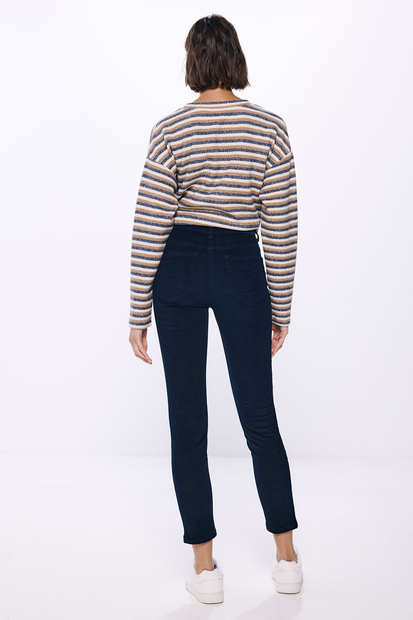 Springfield Pantalones slim pana azulado