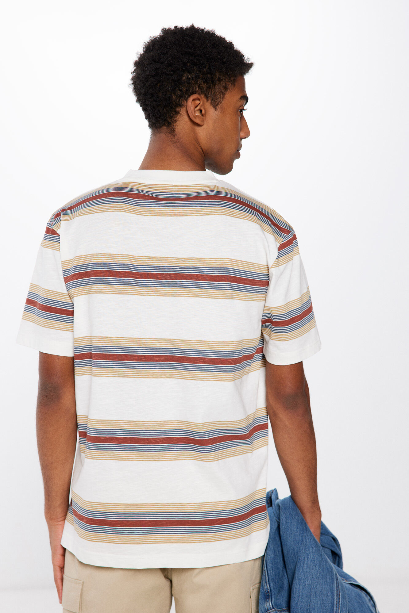 Springfield Playera rayas marfil
