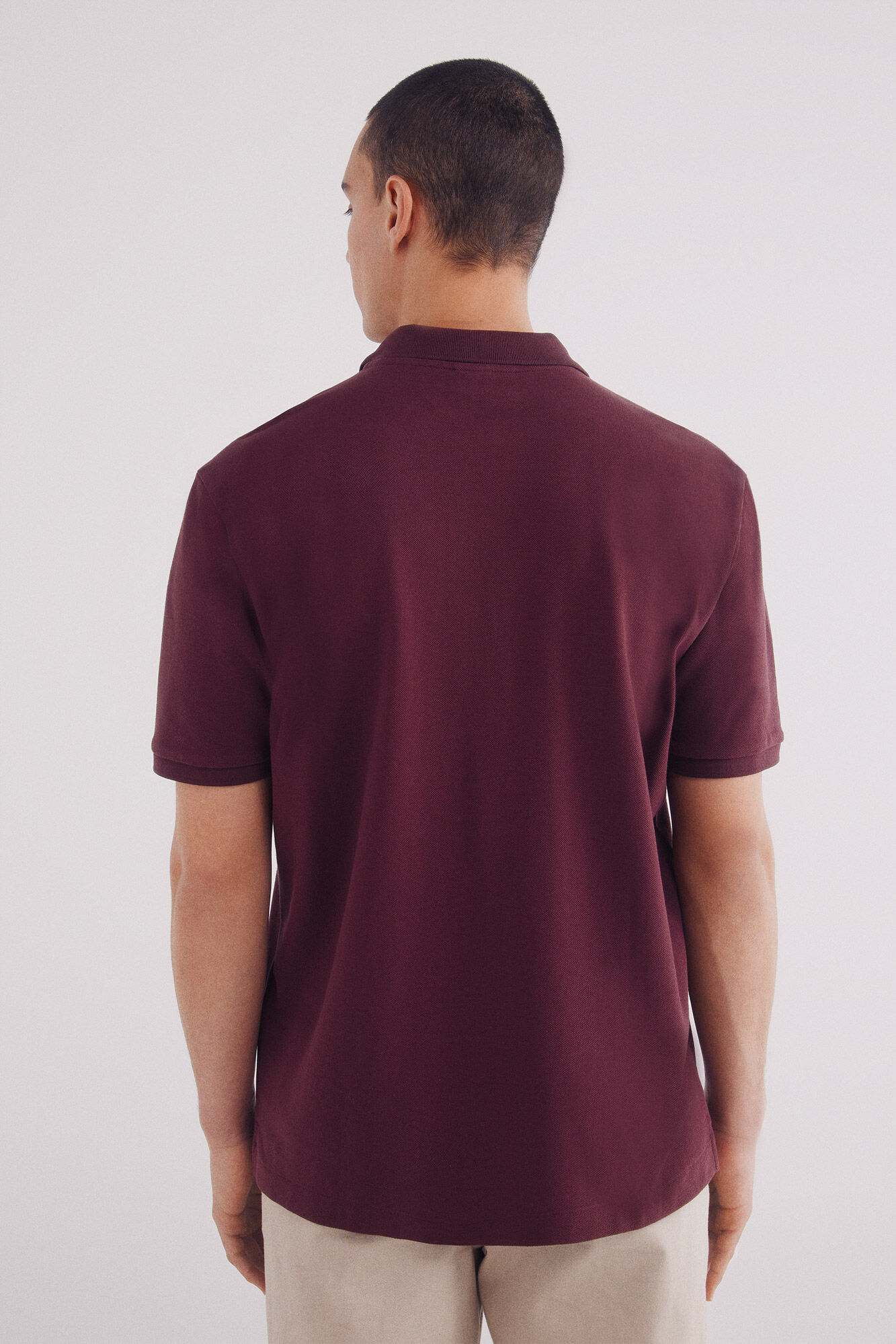 Springfield Polo piqu&eacute; b&aacute;sico regular fit p&uacute;rpura