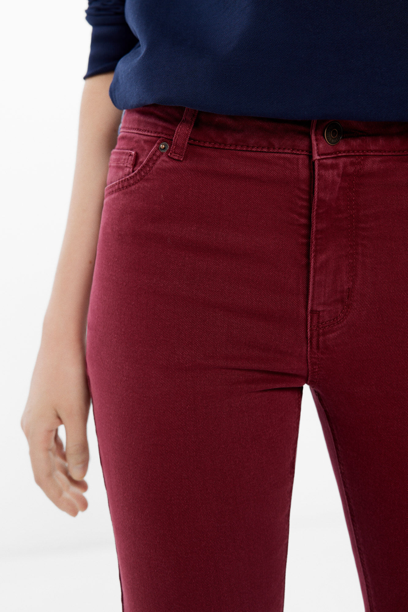 Springfield Jeans color kick flare p&uacute;rpura