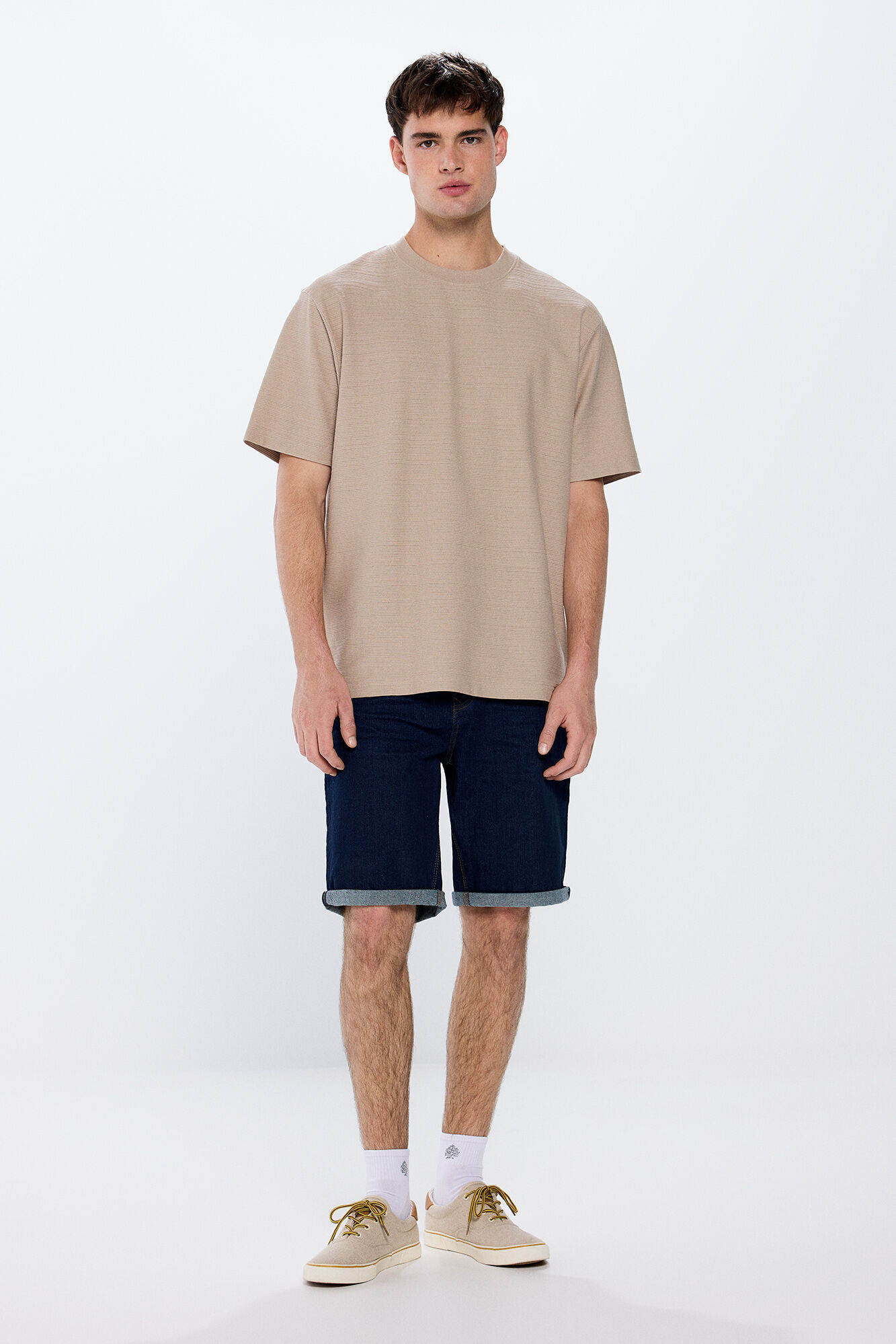 Springfield Playera rayas caf&eacute;