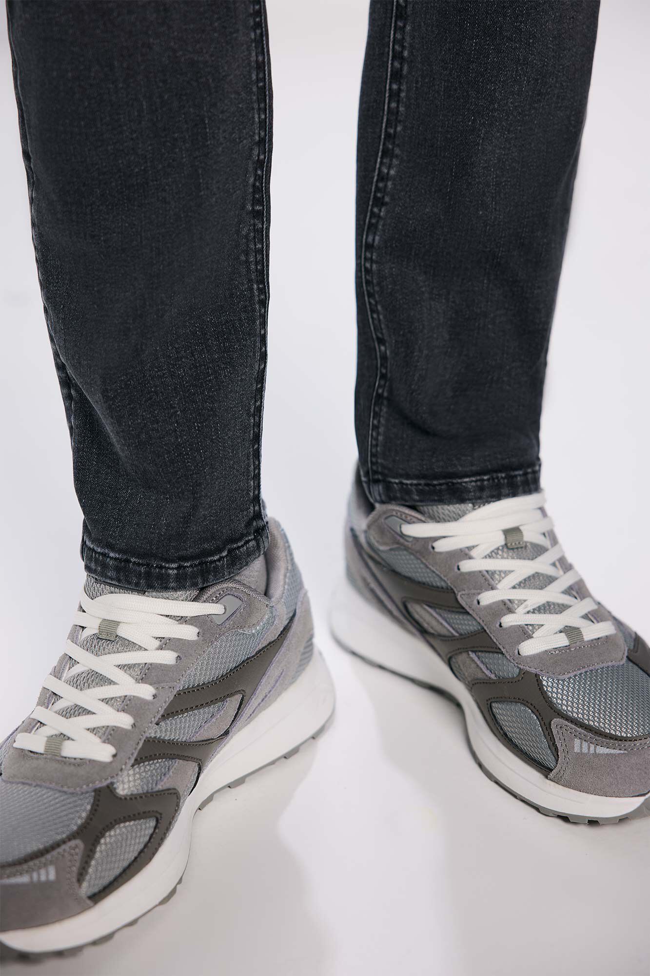Springfield Jeans gris oscuro skinny fit gris