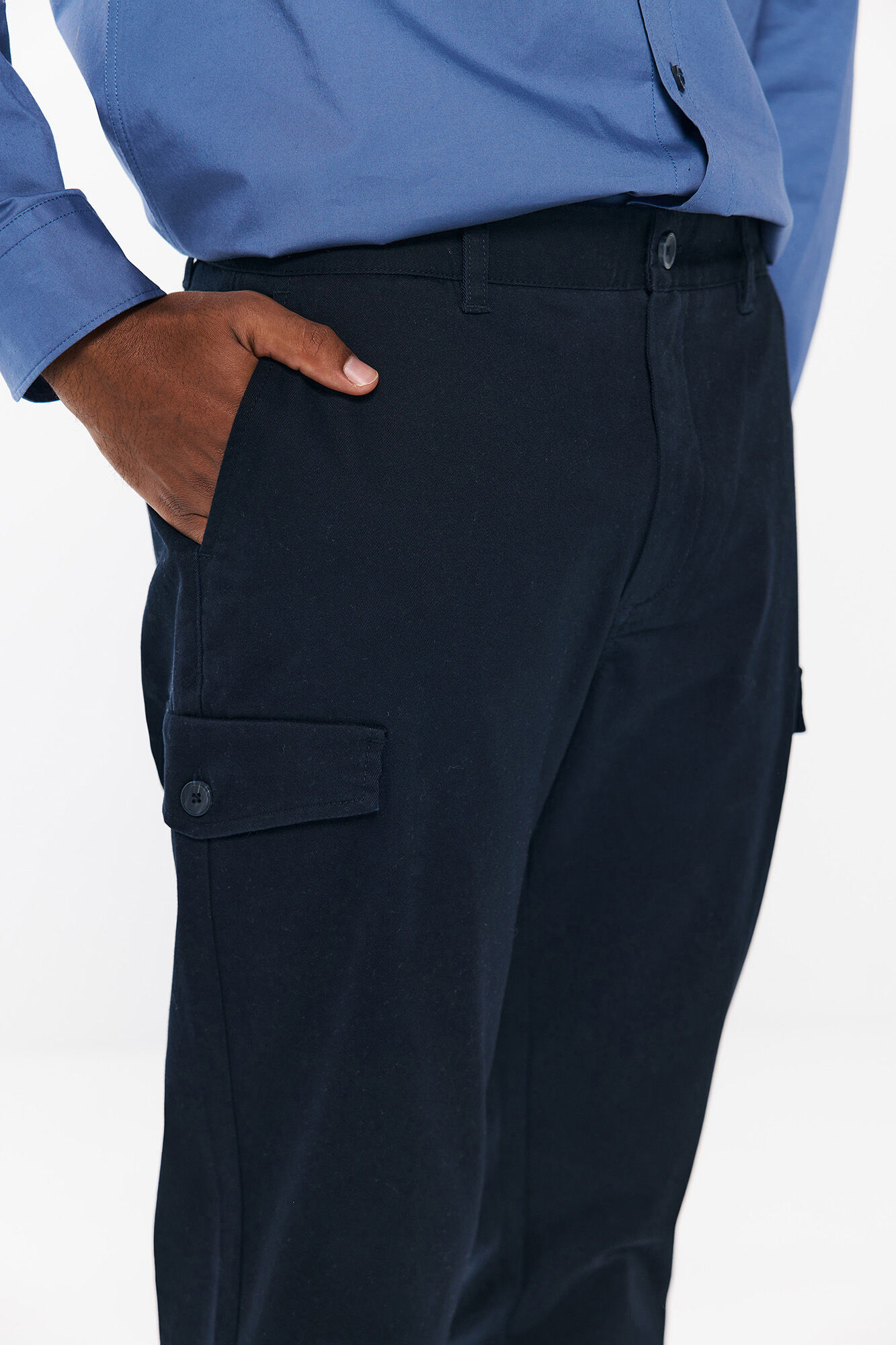 Springfield Pantal&oacute;n cargo confort slim fit marino