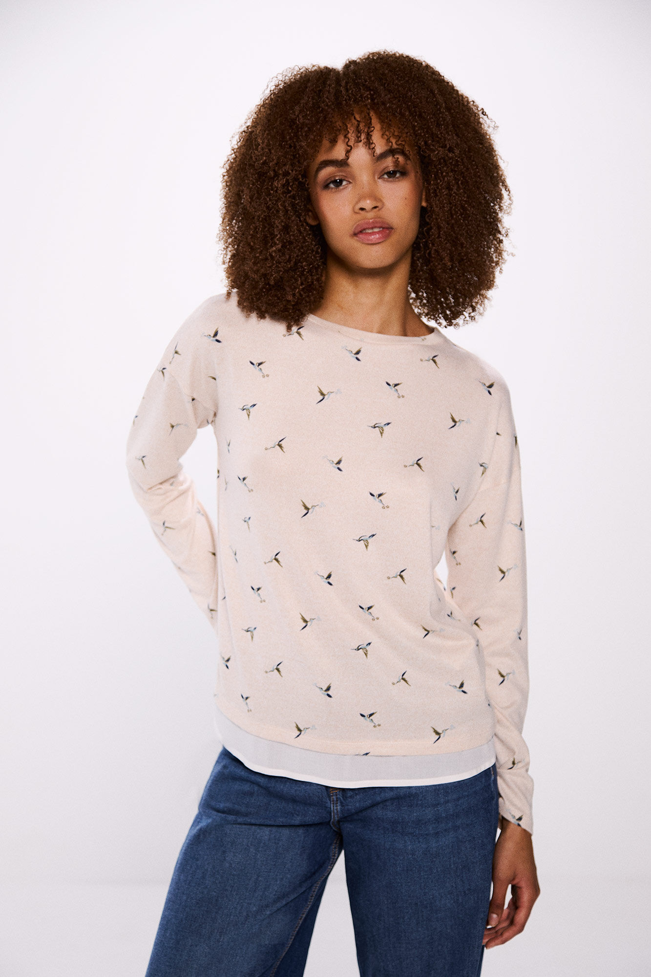 Springfield Playera estampada combinada