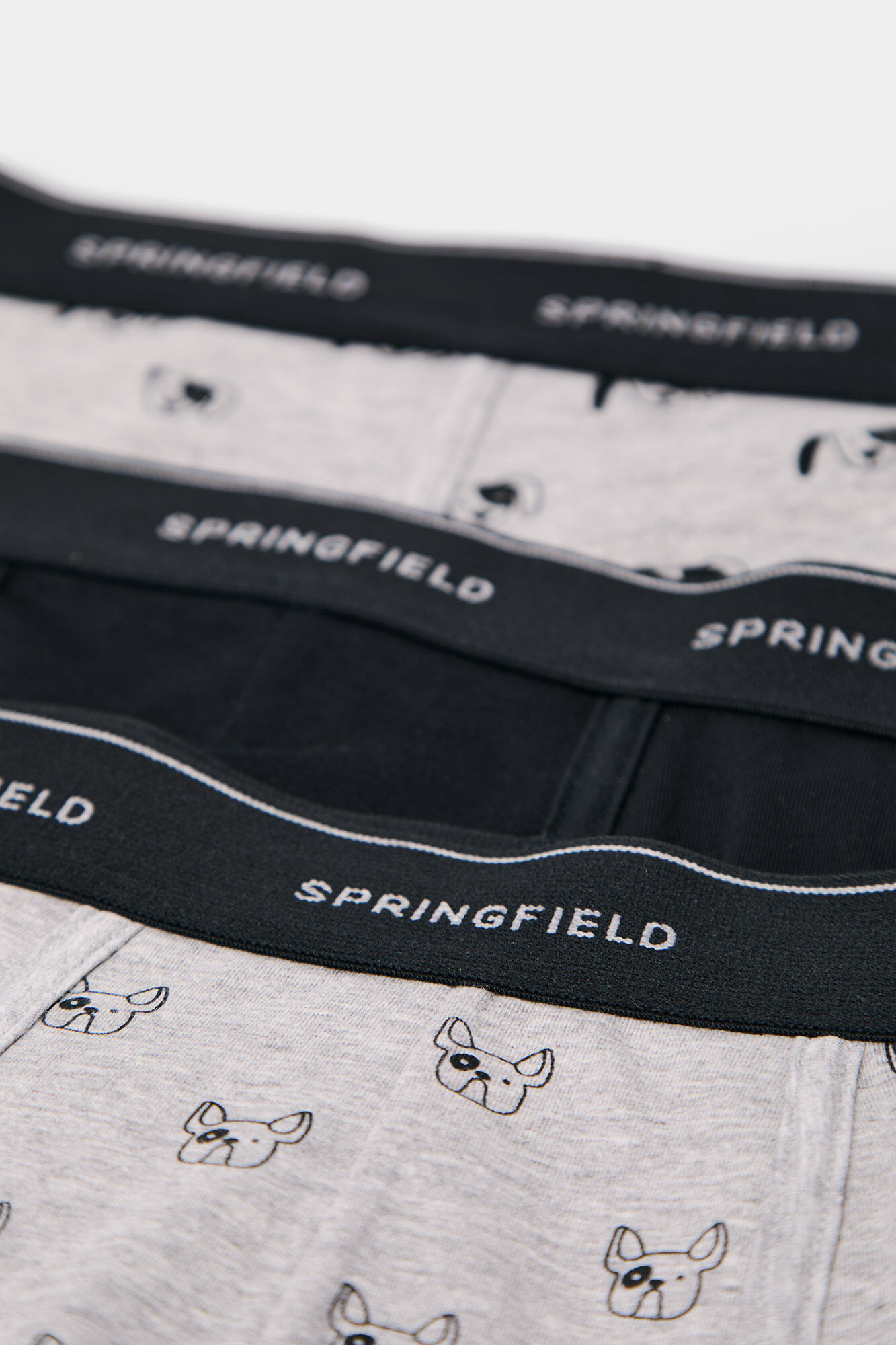 Springfield Pack 3 b&oacute;xeres perros gris