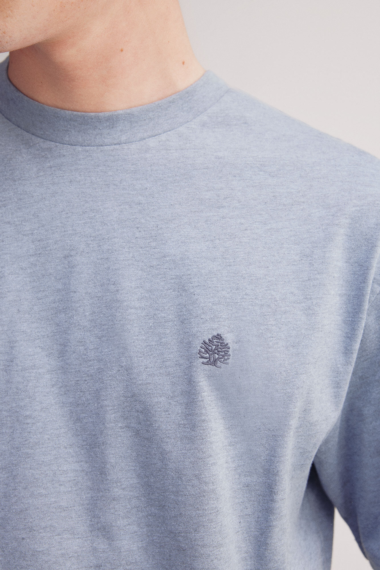 Springfield Playera melange b&aacute;sica azul