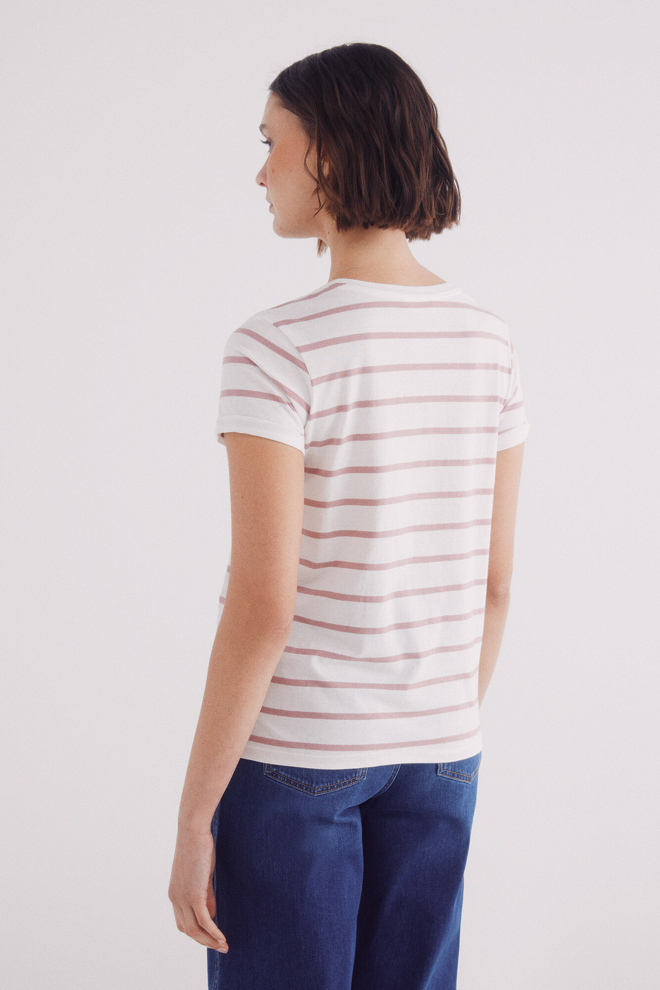 Springfield Playera rayas texto blanco