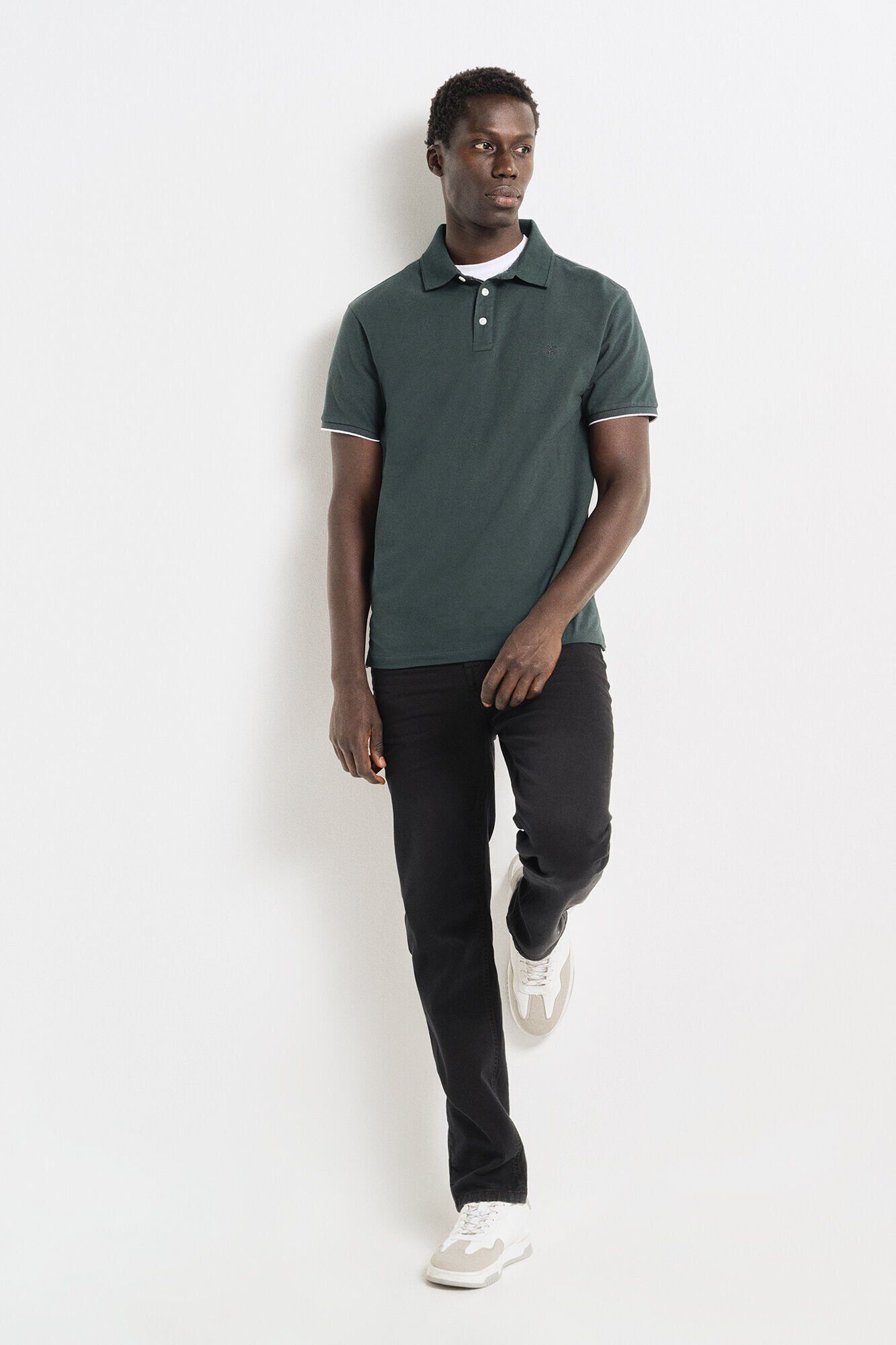 Springfield Polo piqu&eacute; contrastes slim fit