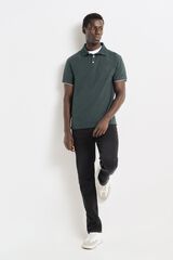 Springfield Polo piqu&eacute; contrastes slim fit azul