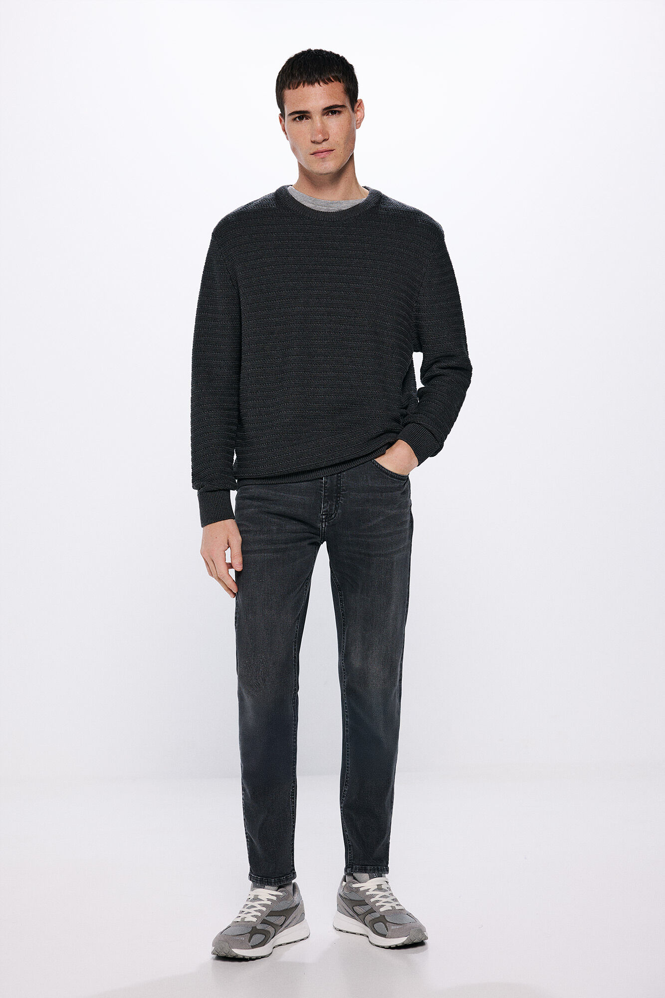 Springfield Jeans gris oscuro skinny fit