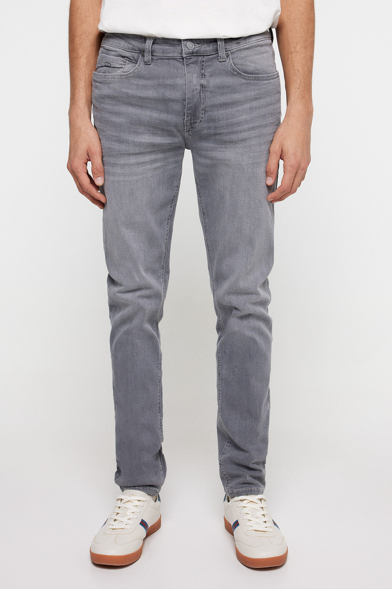 Springfield Jeans skinny gris lavado medio