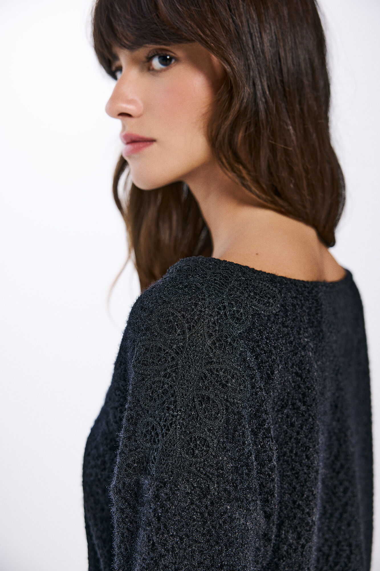 Springfield Playera chenilla hombros crochet