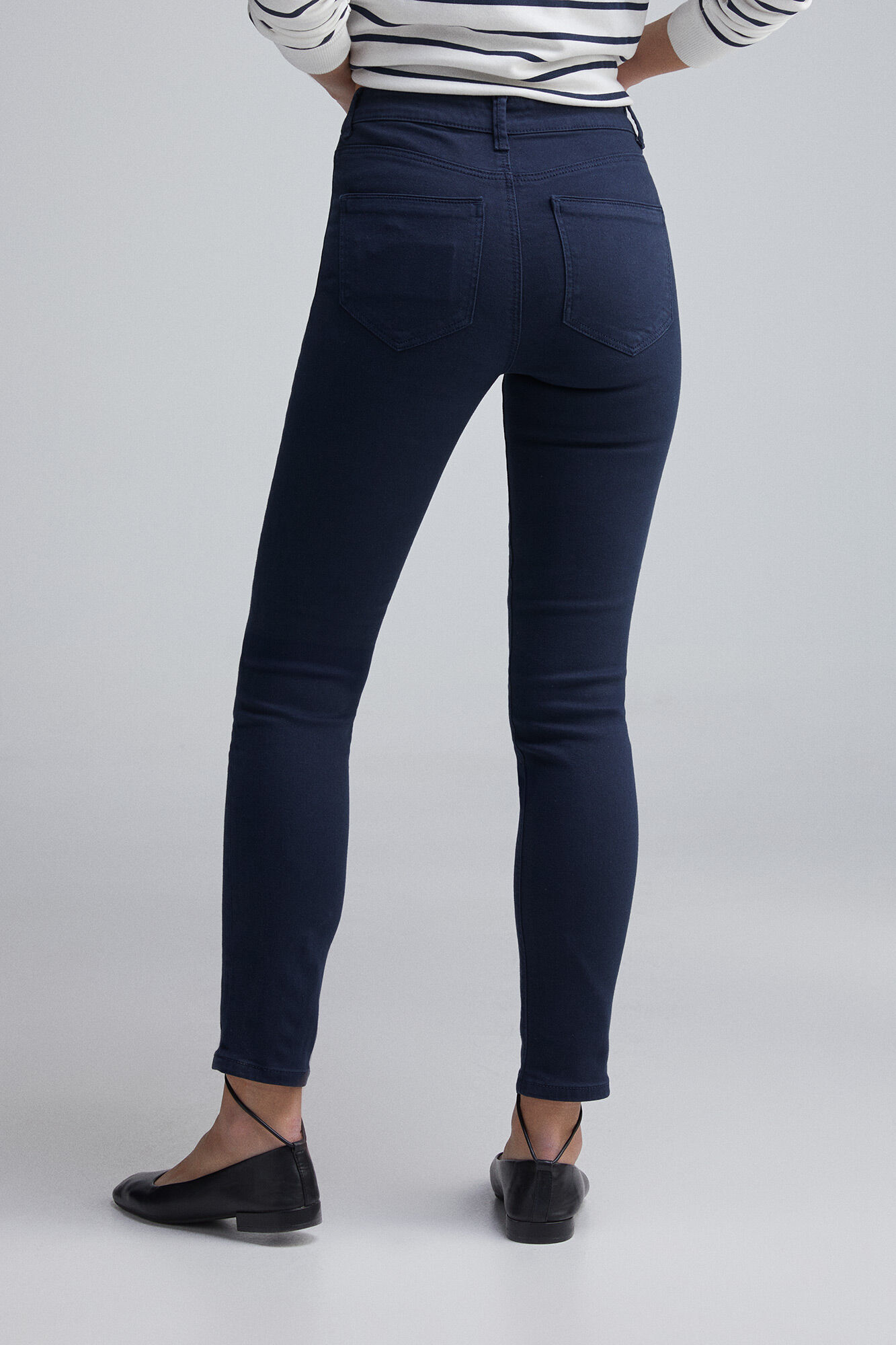Springfield Jeans slim cropped color marino