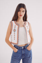 Springfield Bordado bohemio chaleco estampado