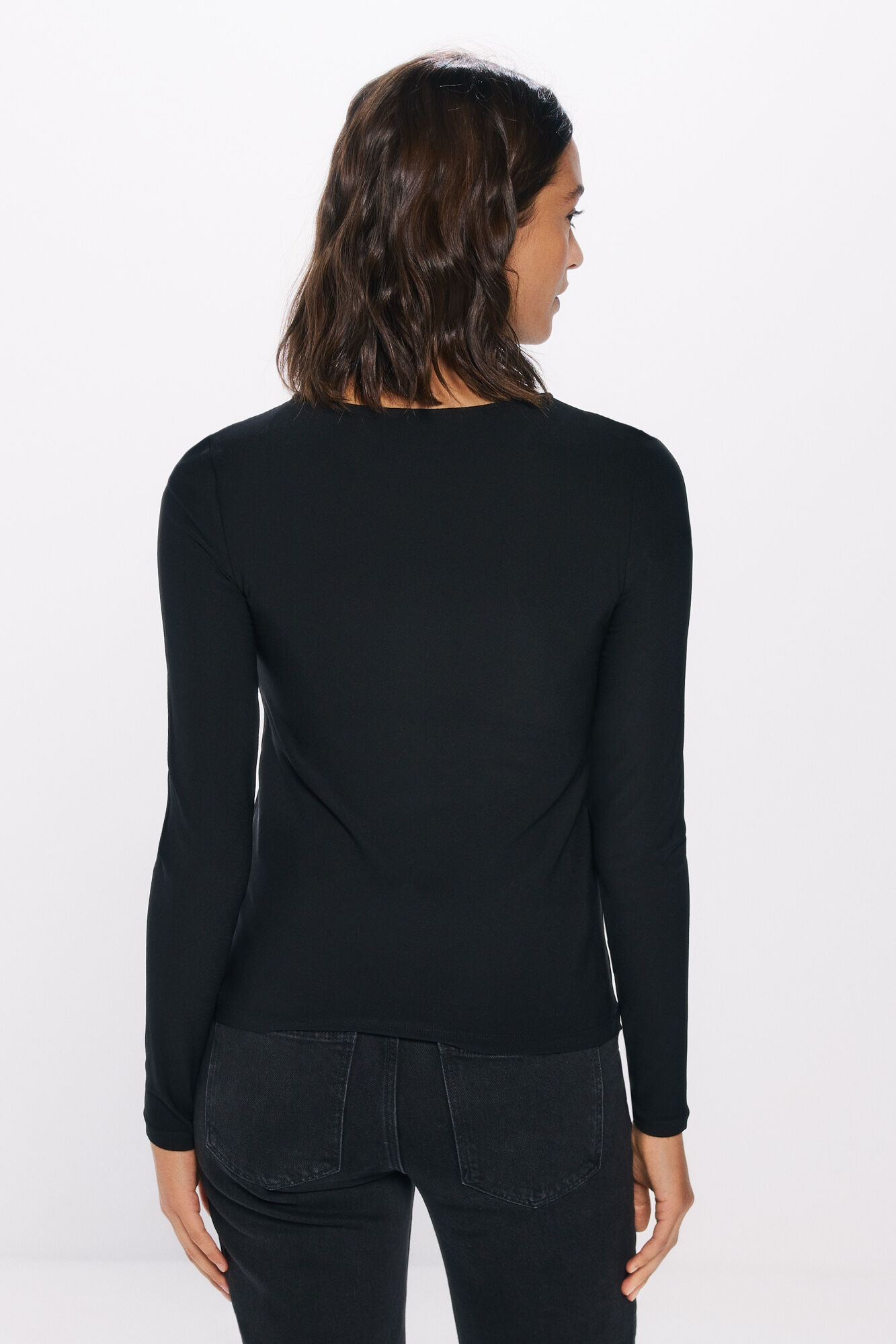 Springfield Playera abertura l&aacute;grima negro