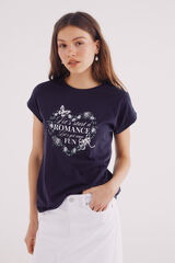 Springfield Playera gr&aacute;fica flores marino