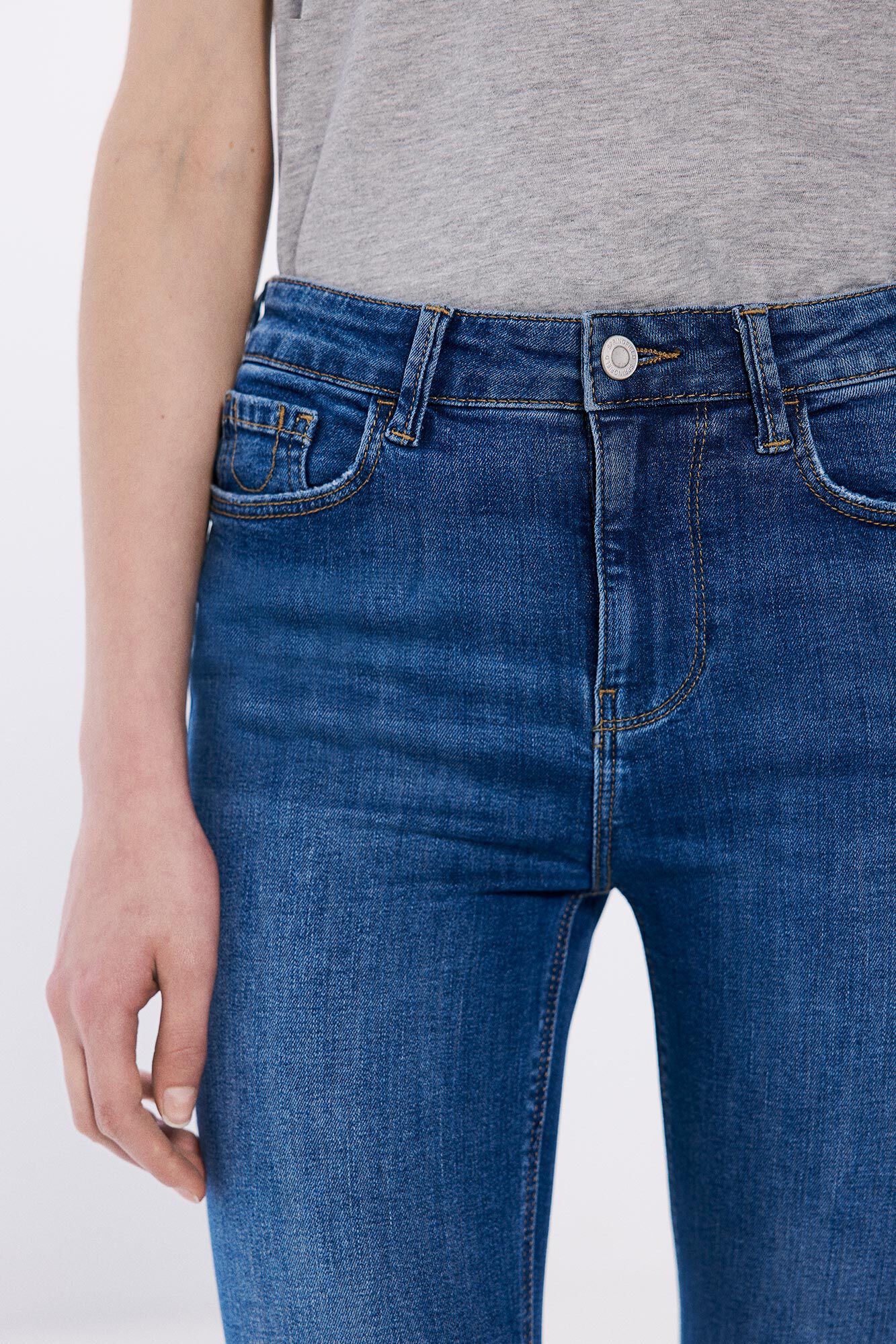 Springfield Jeans slim cropped azul