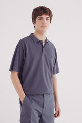 Springfield Polo piqu&eacute; boxy fit azul indigo