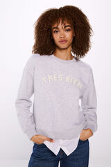 Springfield Sudadera "Tr&egrave;s bien" gris