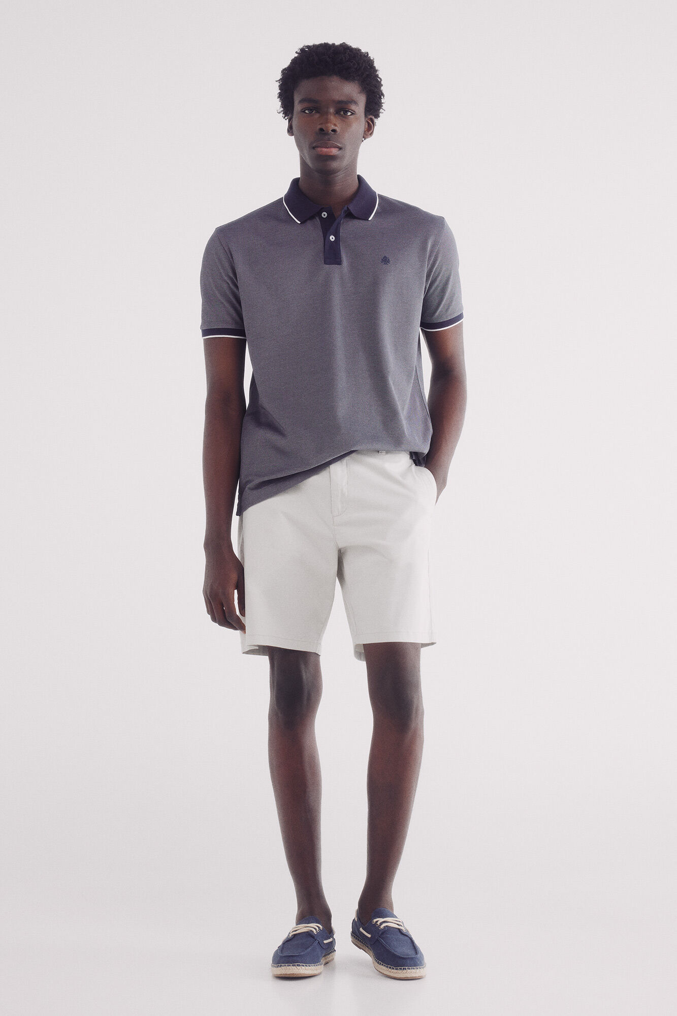 Springfield Polo oxford cuello contraste regular fit marino