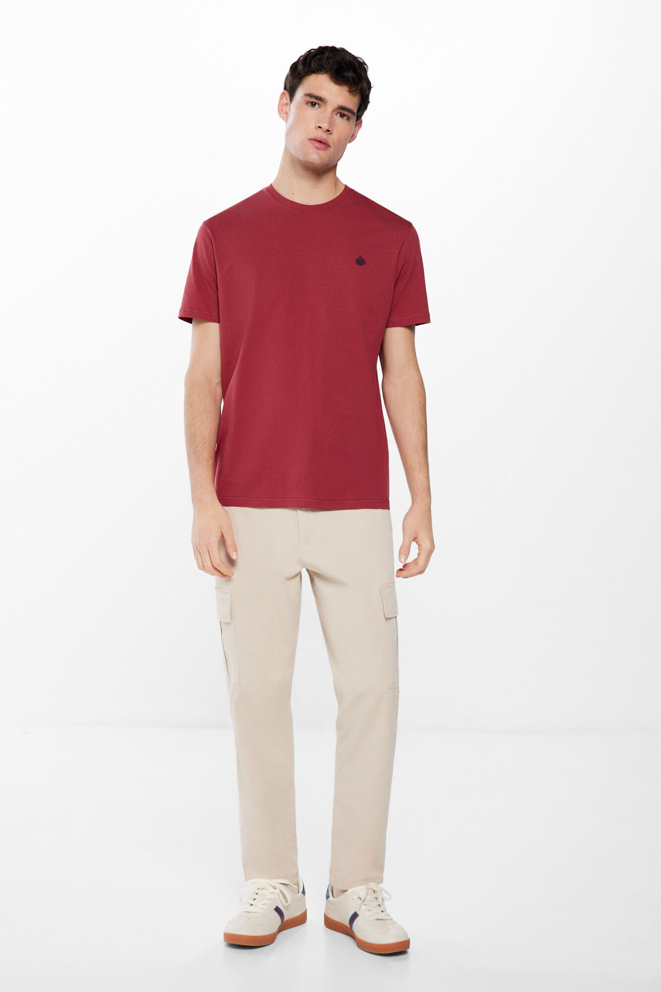 Springfield Playera b&aacute;sica &aacute;rbol rojo