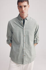 Springfield Camisa algod&oacute;n slum cuadros verde