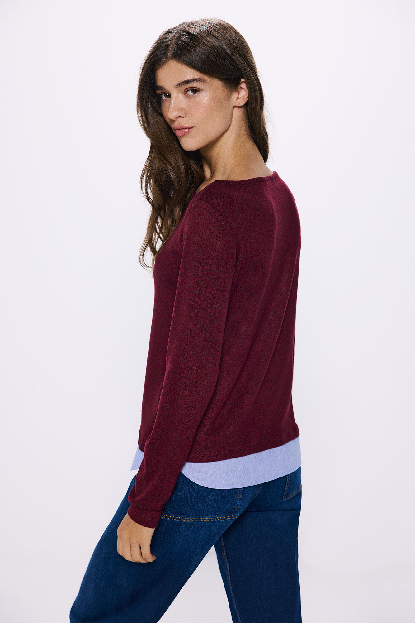 Springfield Playera tejido cortado combinada