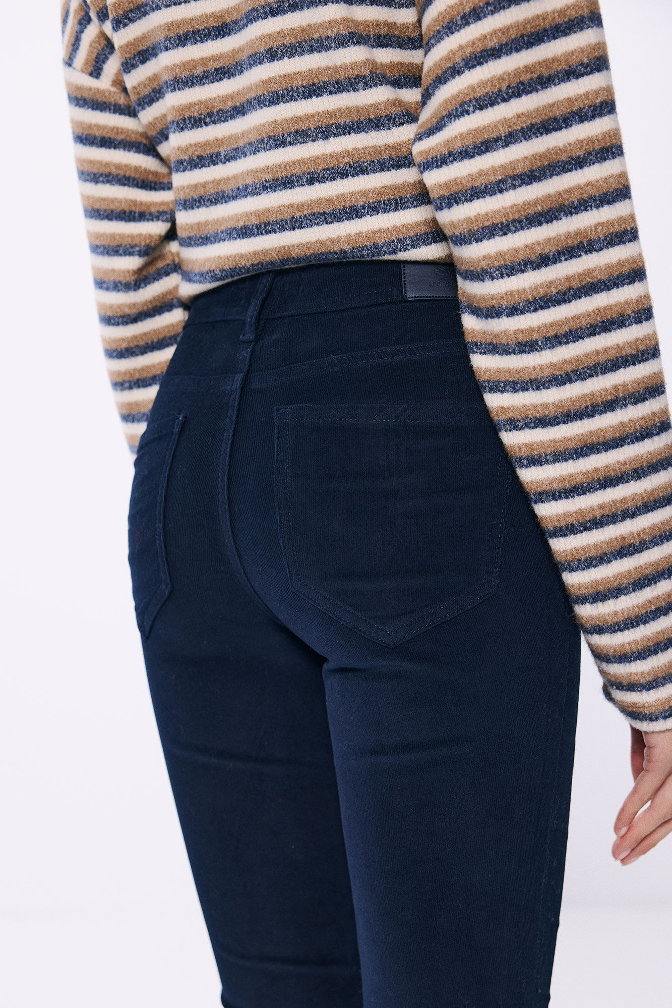 Springfield Pantalones slim pana azulado