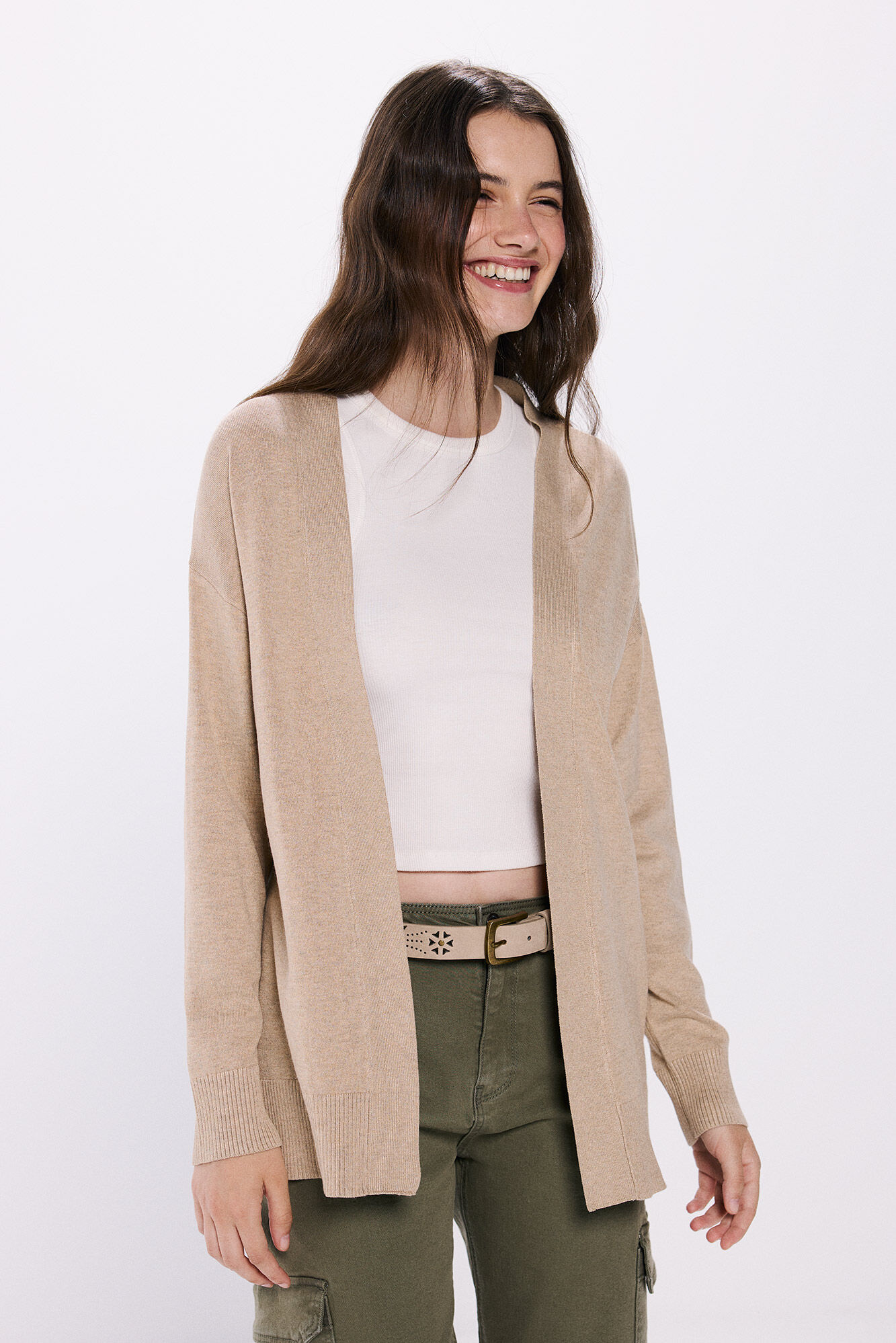 Springfield Cardigan liso abierto