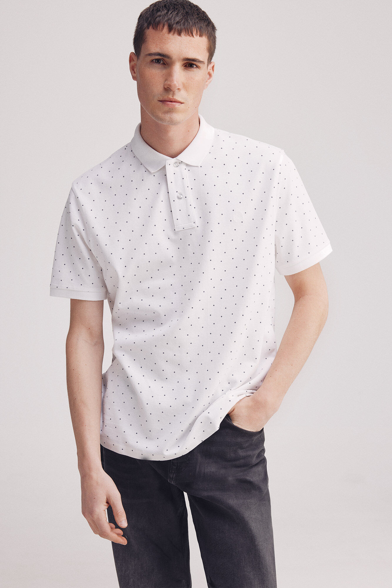 Springfield Polo piqu&eacute; estampado all over regular fit