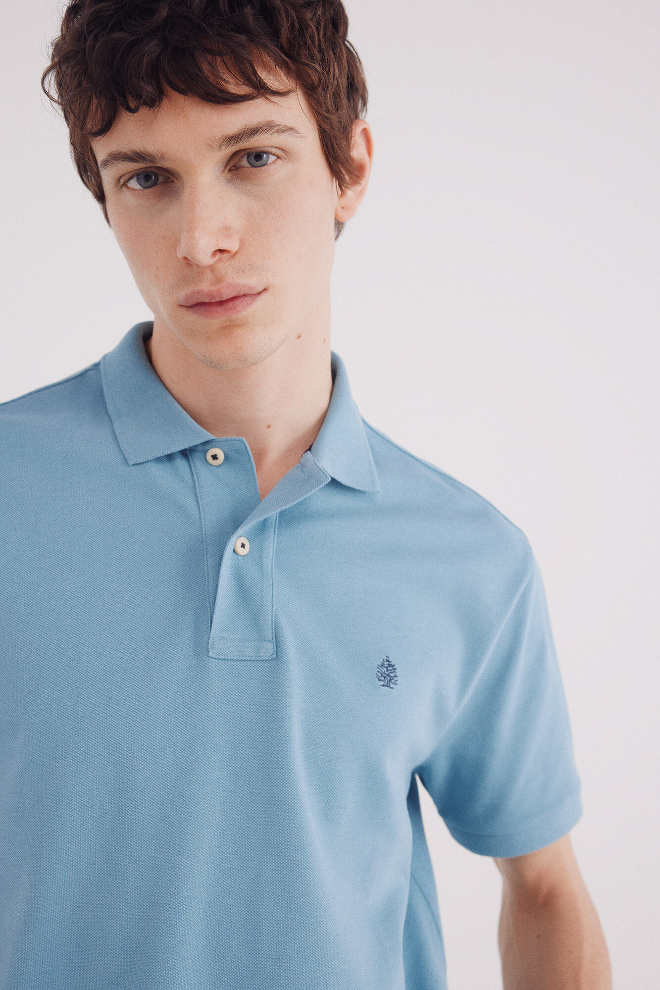Springfield Polo piqu&eacute; b&aacute;sico regular fit turquesa