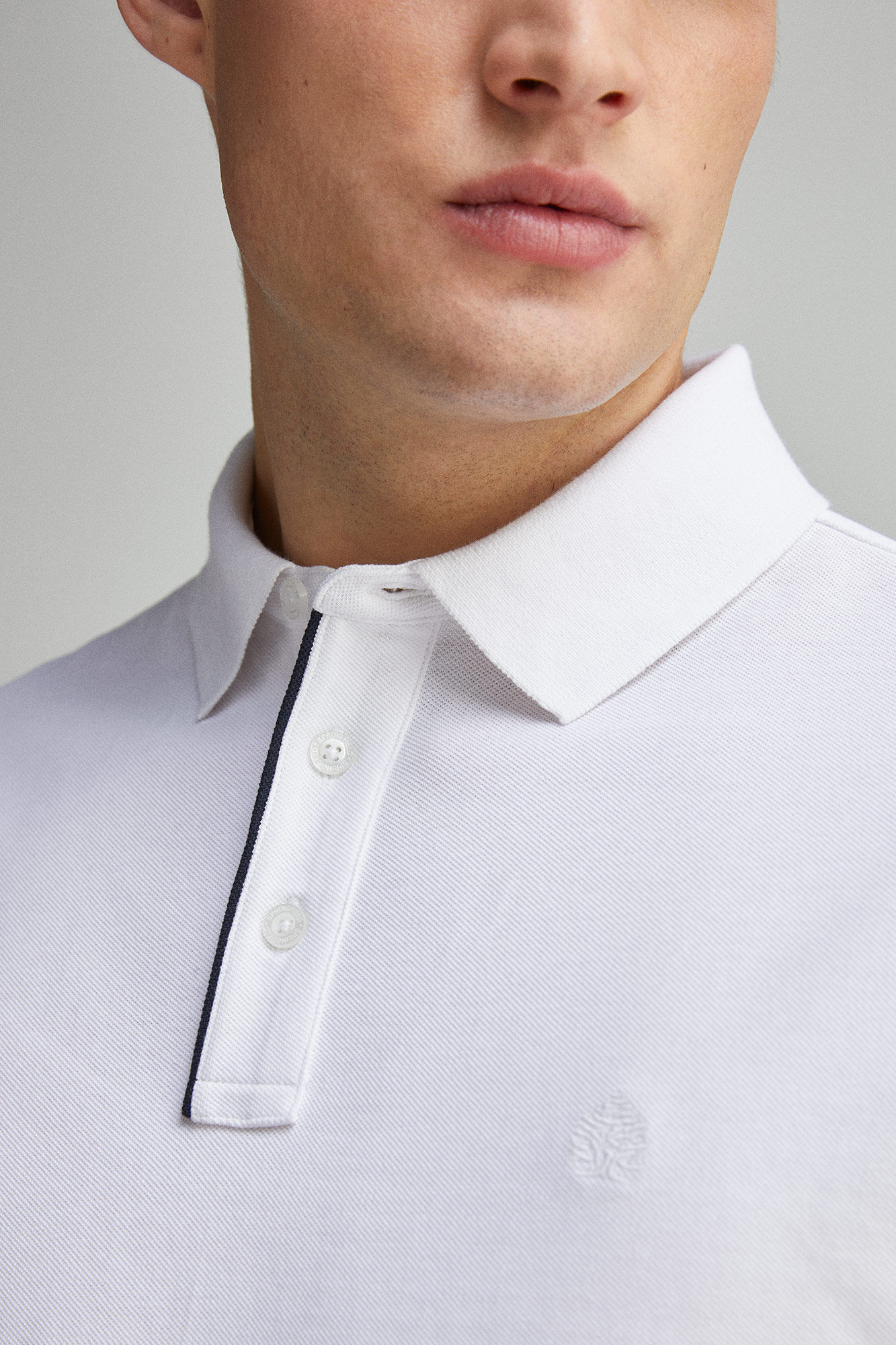 Springfield Polo piqu&eacute; contraste tapeta slim fit