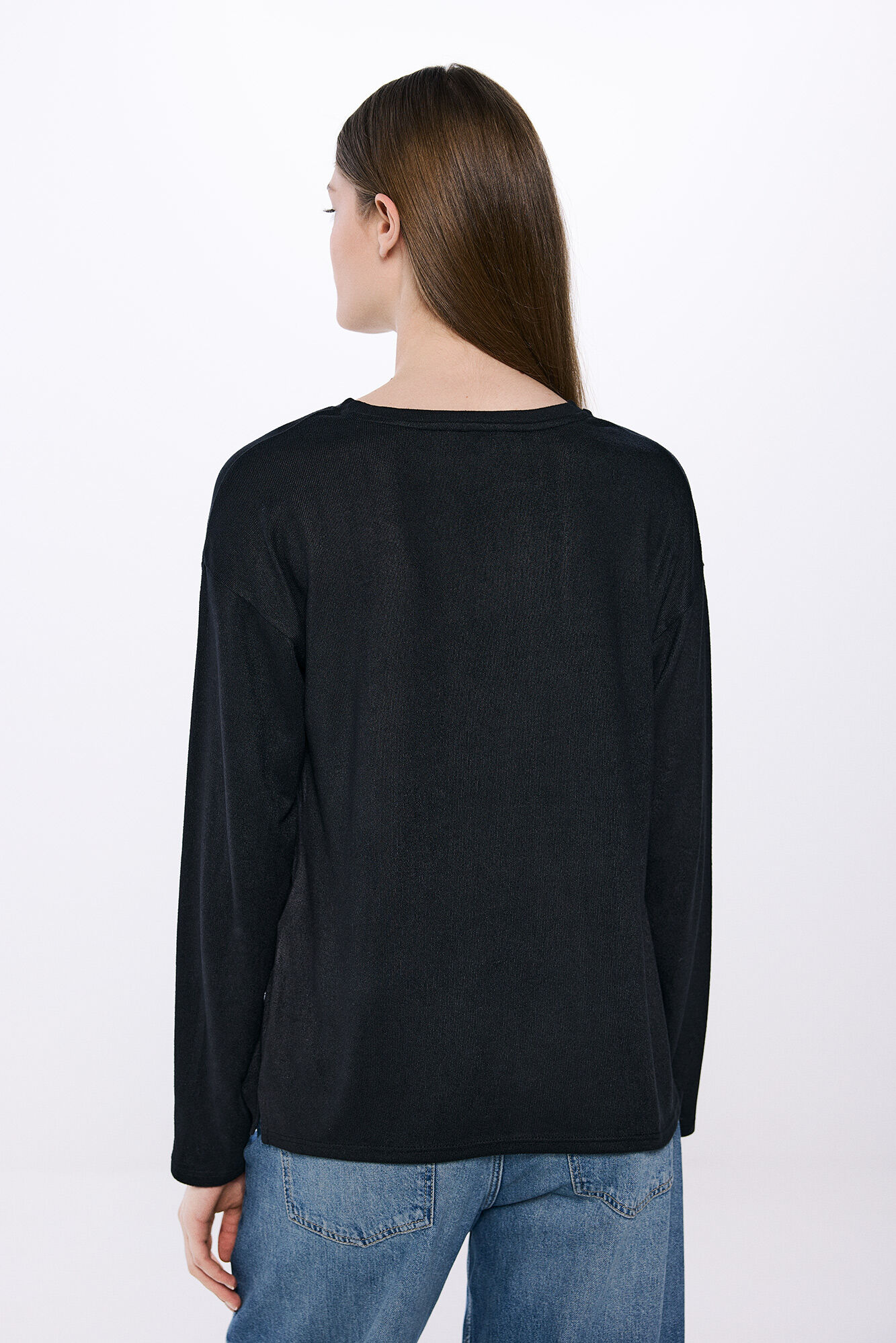 Springfield Playera estrellas tachuelas cristales negro