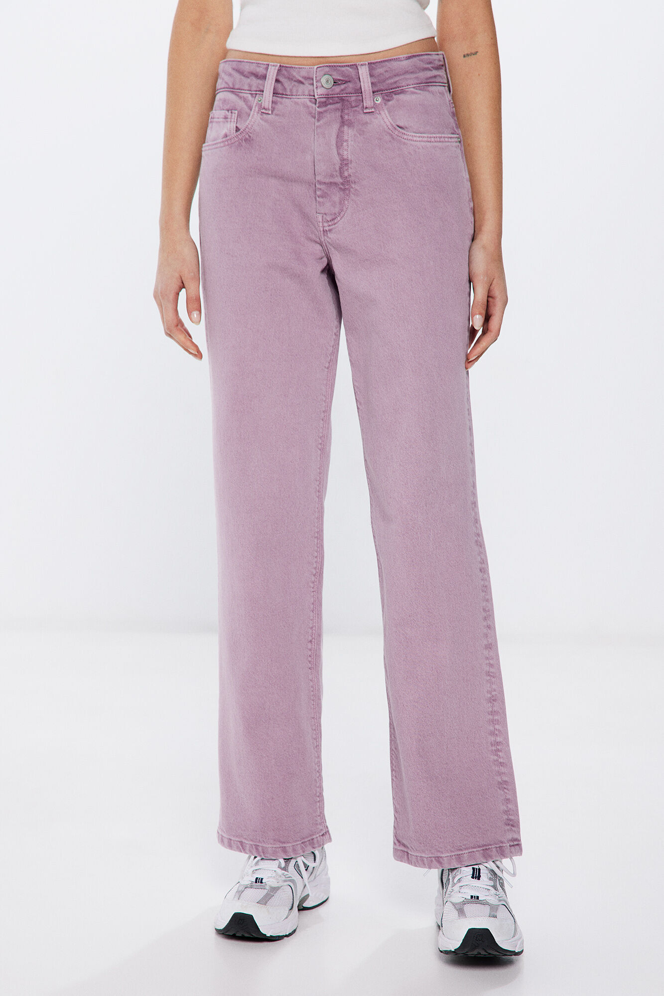 Springfield Jeans straight wide color morado/lila