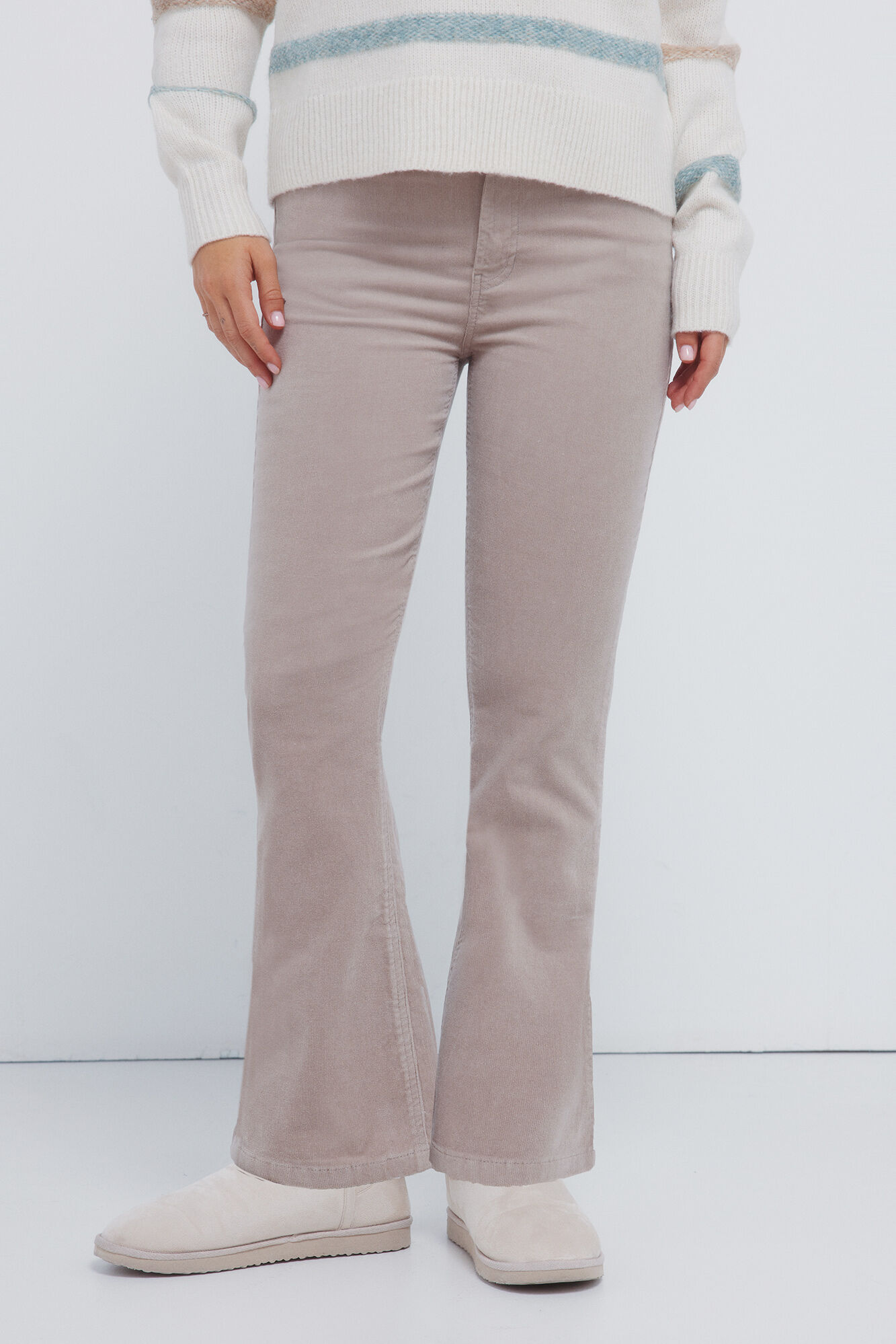 Springfield Pantalones acampanados de pana caf&eacute;