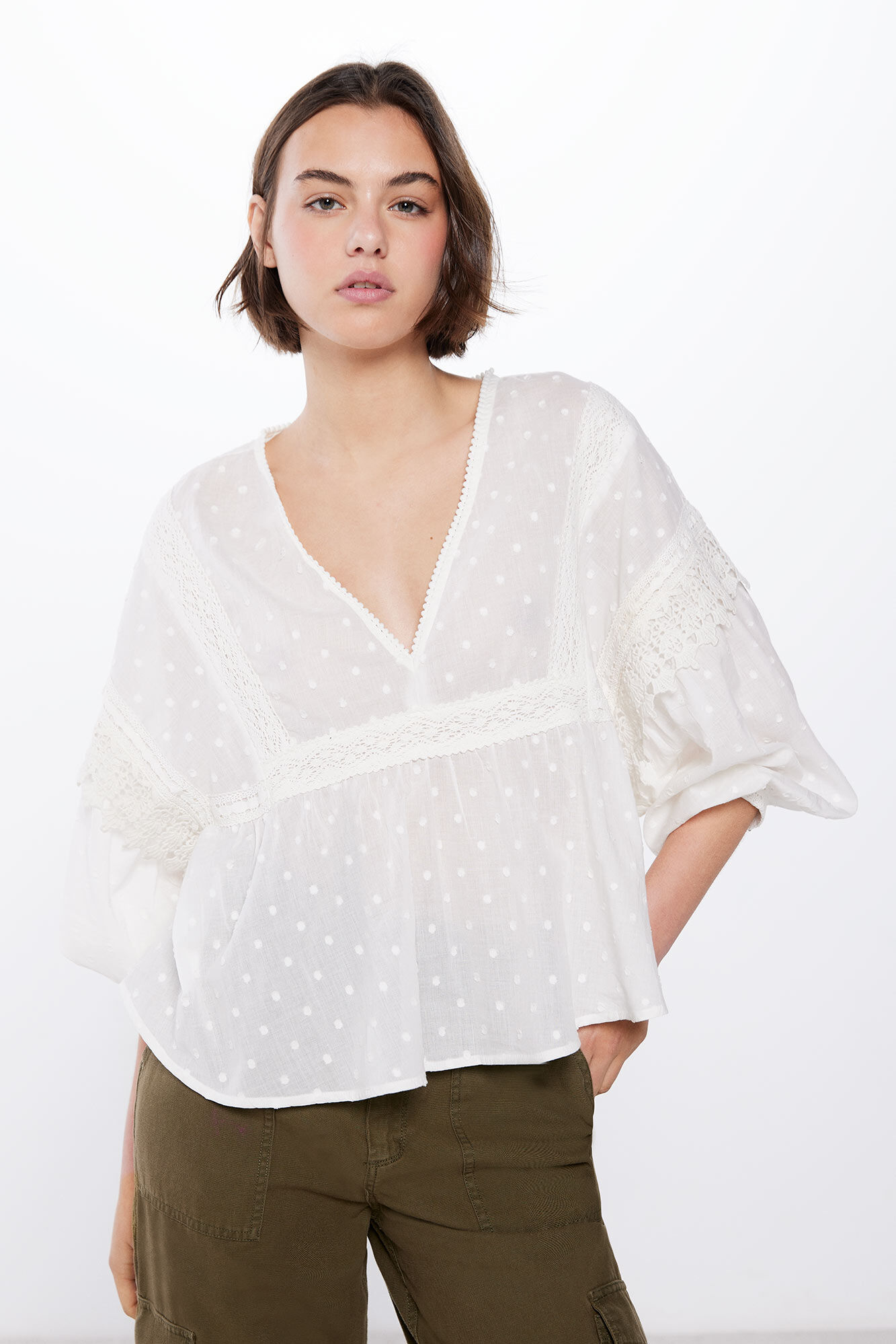 High Spirits Blusa Kingsville blanco