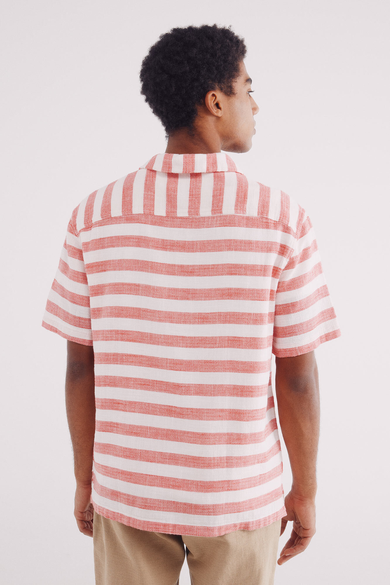 Springfield Polo r&uacute;stico rayas horizontales regular fit rojo