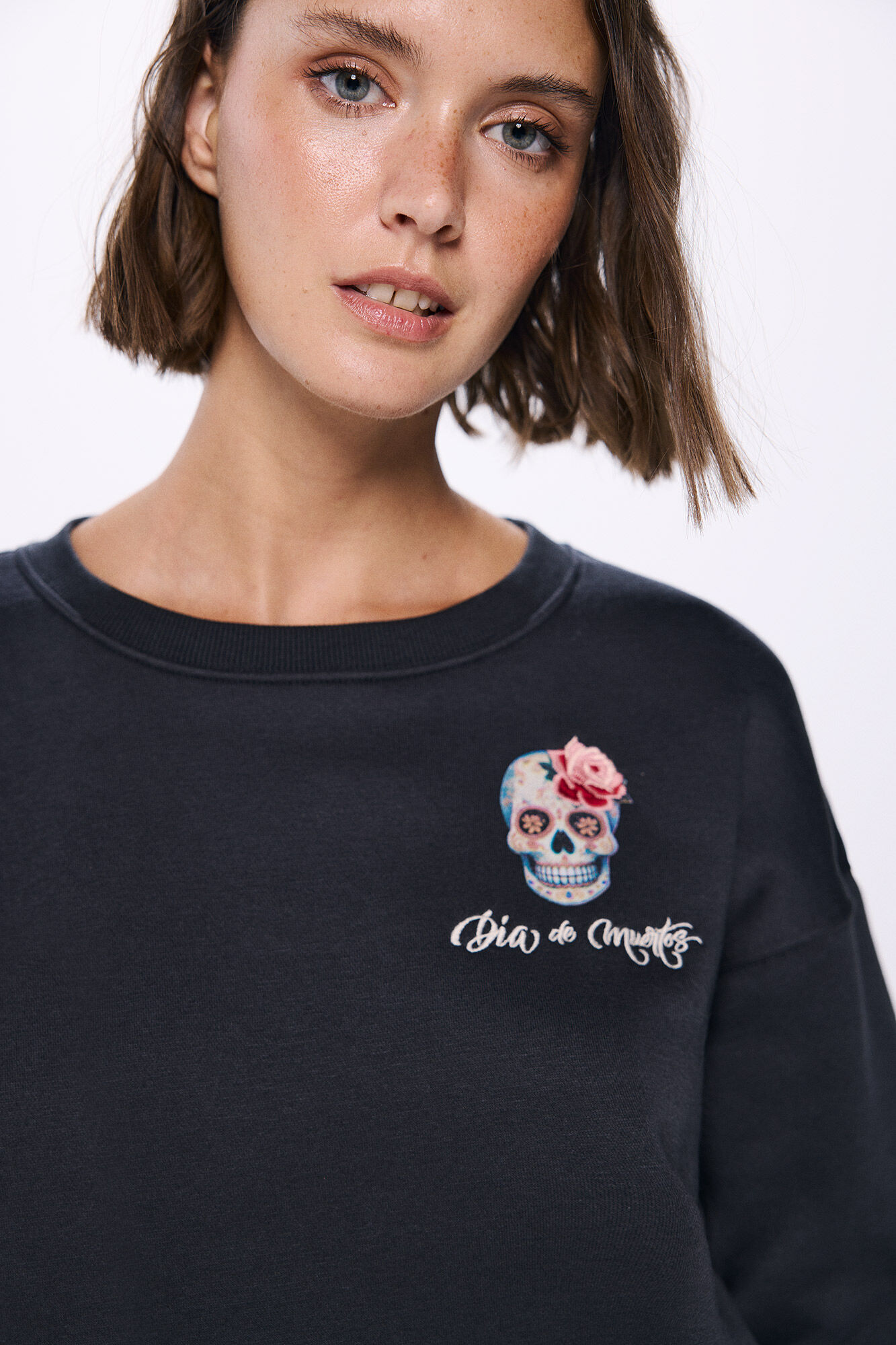 Springfield Sudadera "D&iacute;a de muertos" gris
