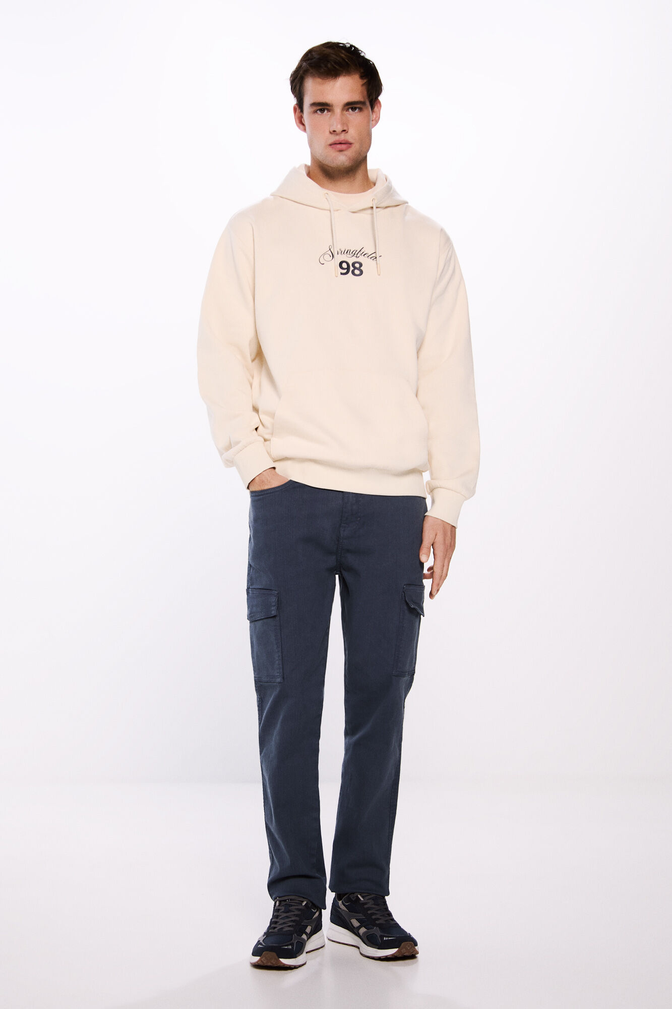 Springfield Pantal&oacute;n cargo lavado slim fit