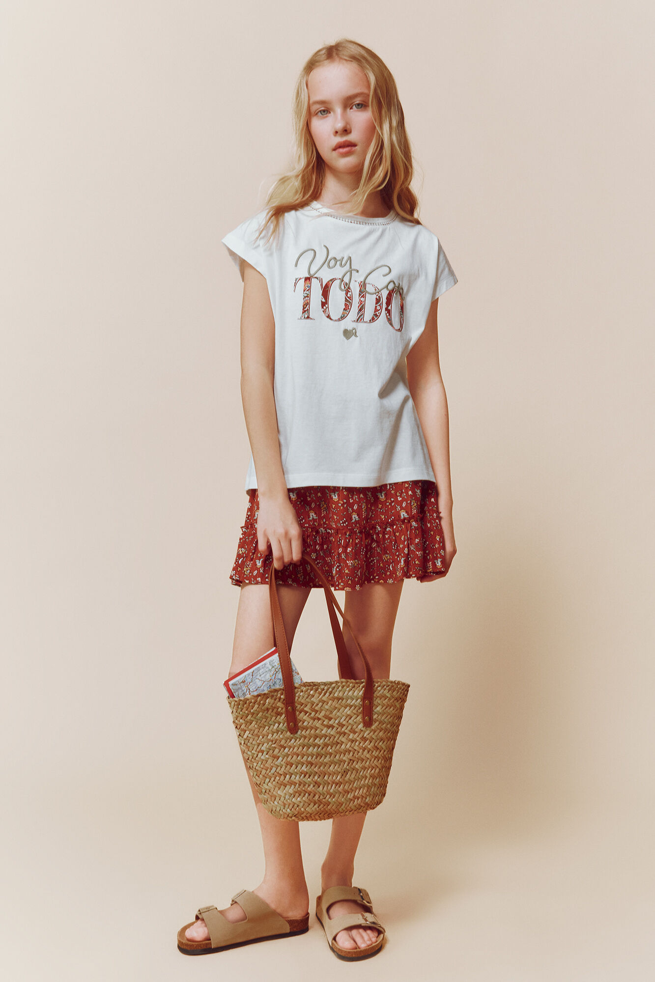 Springfield Kids Playera "Voy con todo" marfil
