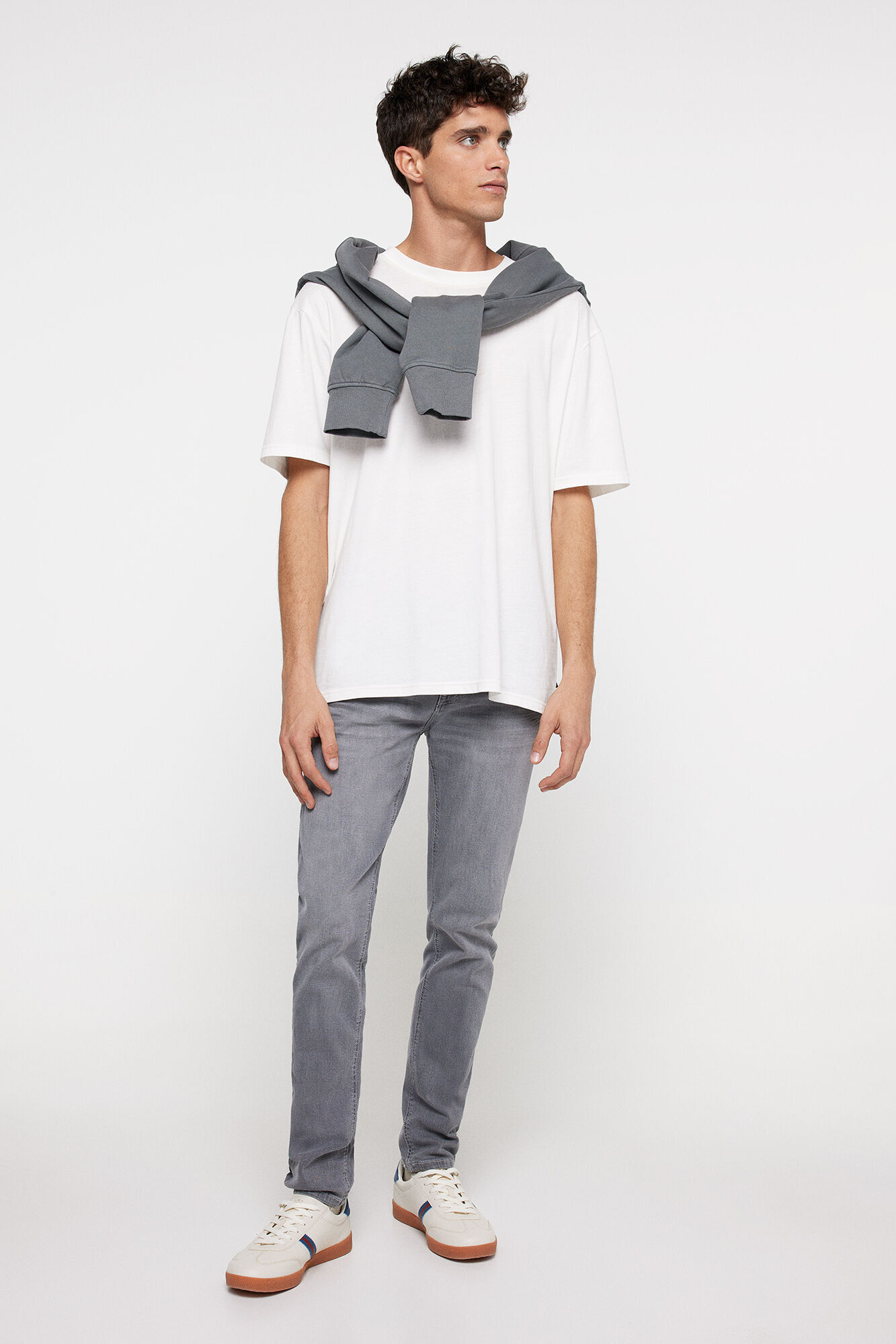 Springfield Jeans skinny gris lavado medio