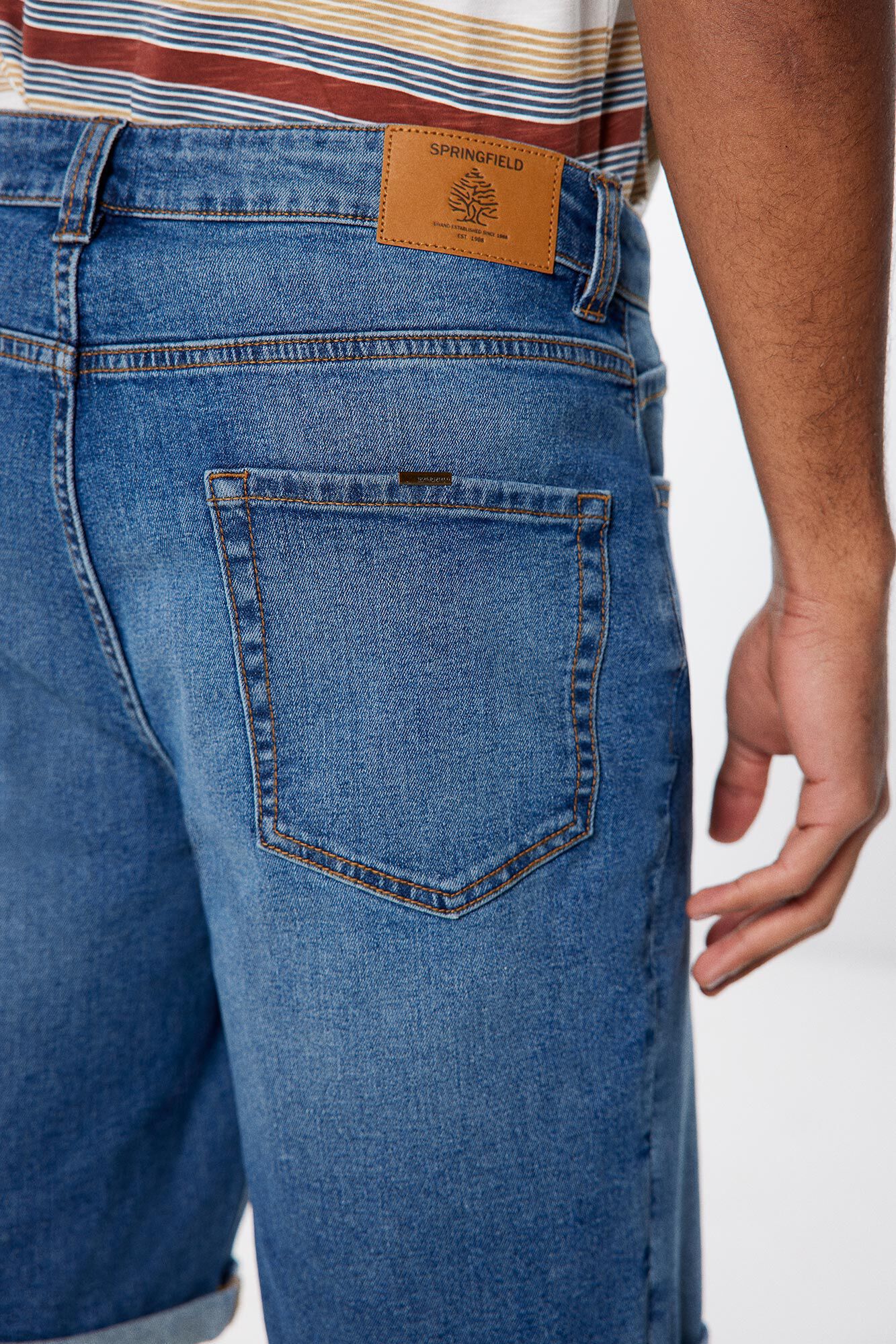Springfield Bermuda denim  azulado