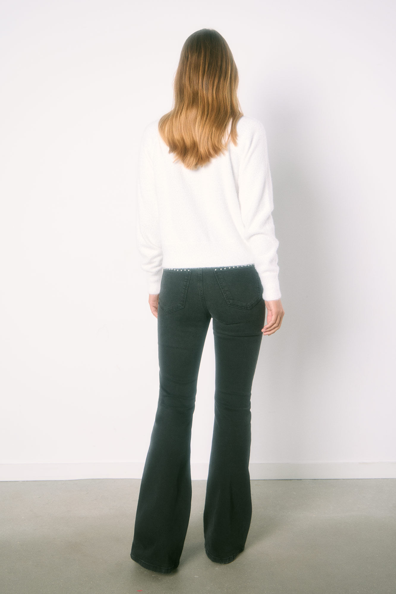 High Spirits Jeans Flare 0018 negro