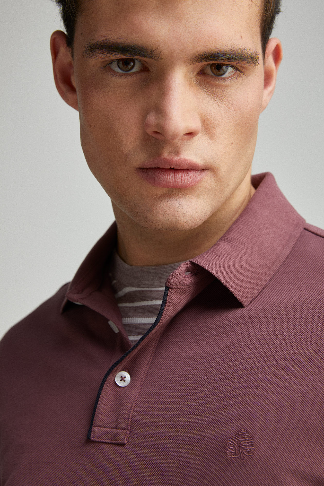 Springfield Polo piqu&eacute; contraste tapeta slim fit