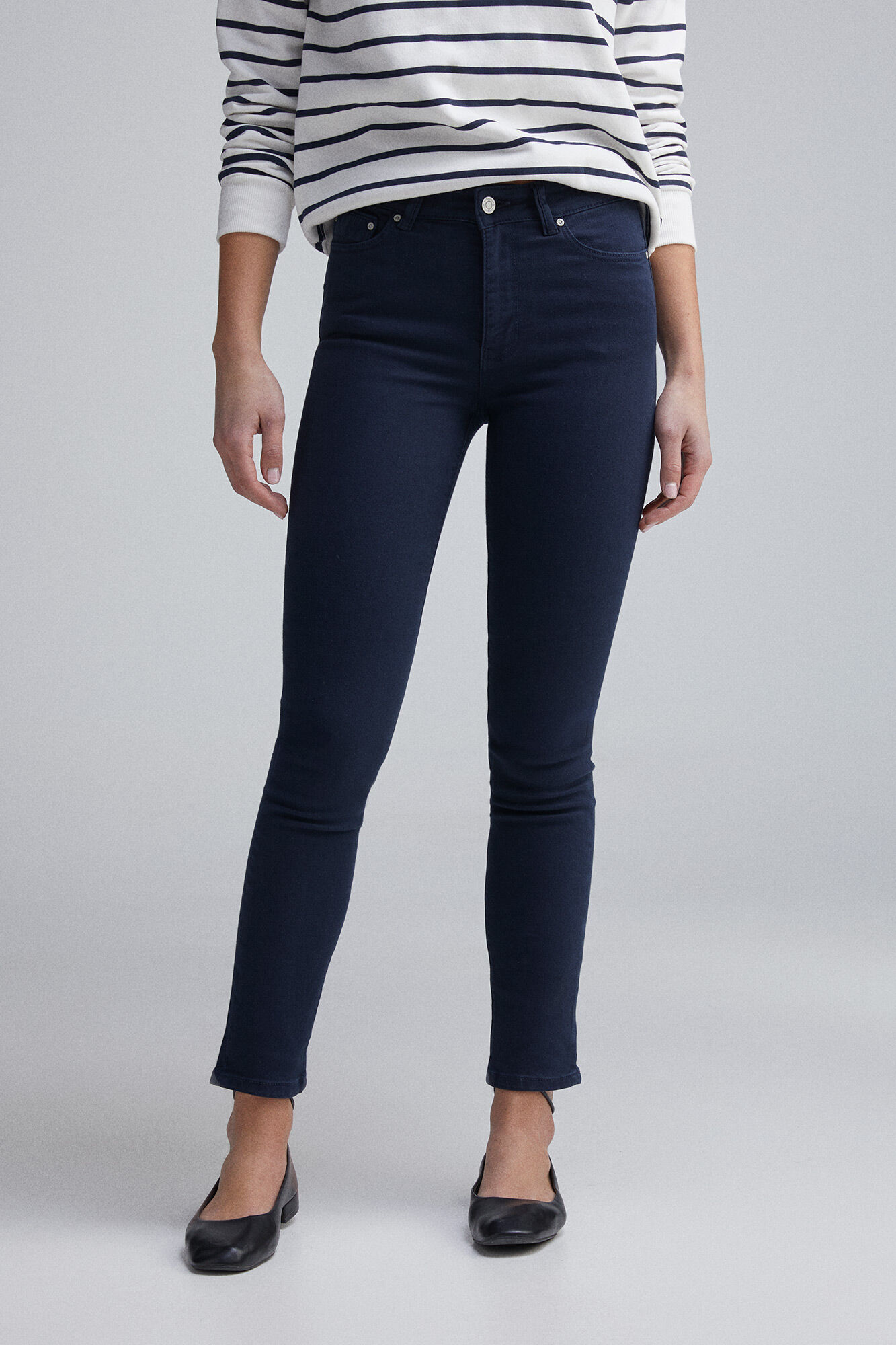 Springfield Jeans slim cropped color marino