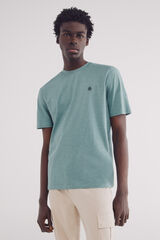 Springfield Playera melange b&aacute;sica verde