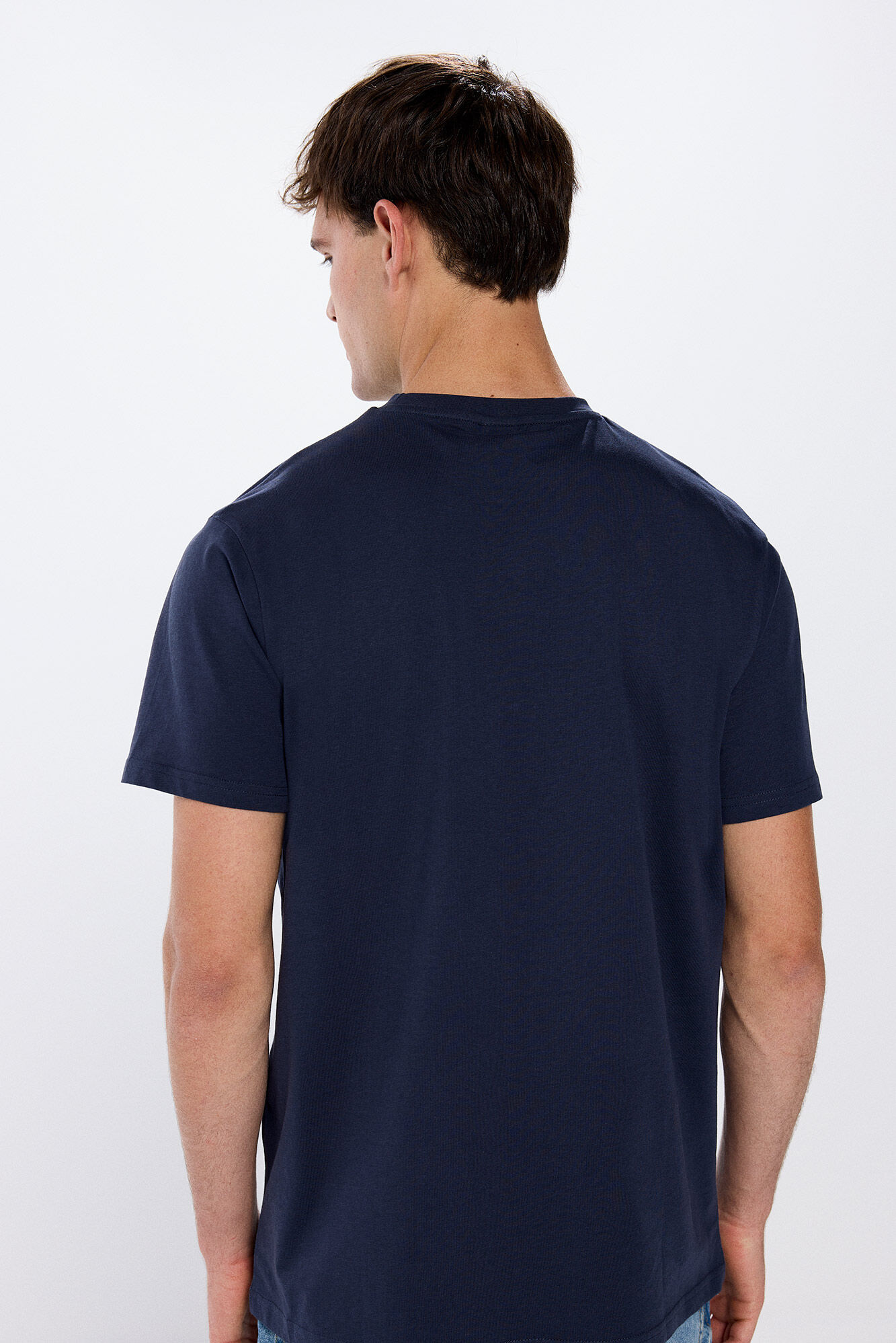 Springfield Playera b&aacute;sica cuello redondo azulado