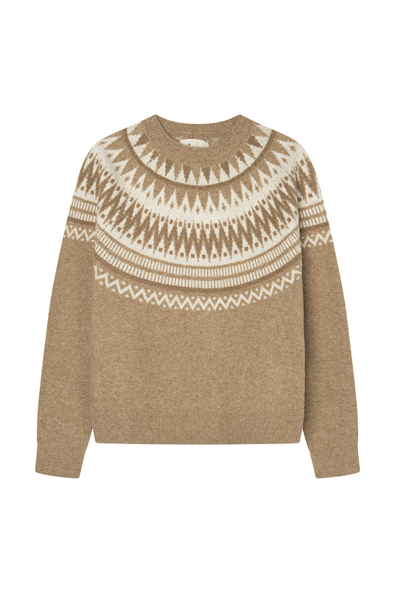 Springfield Su&eacute;ter cenefas jacquard caf&eacute;