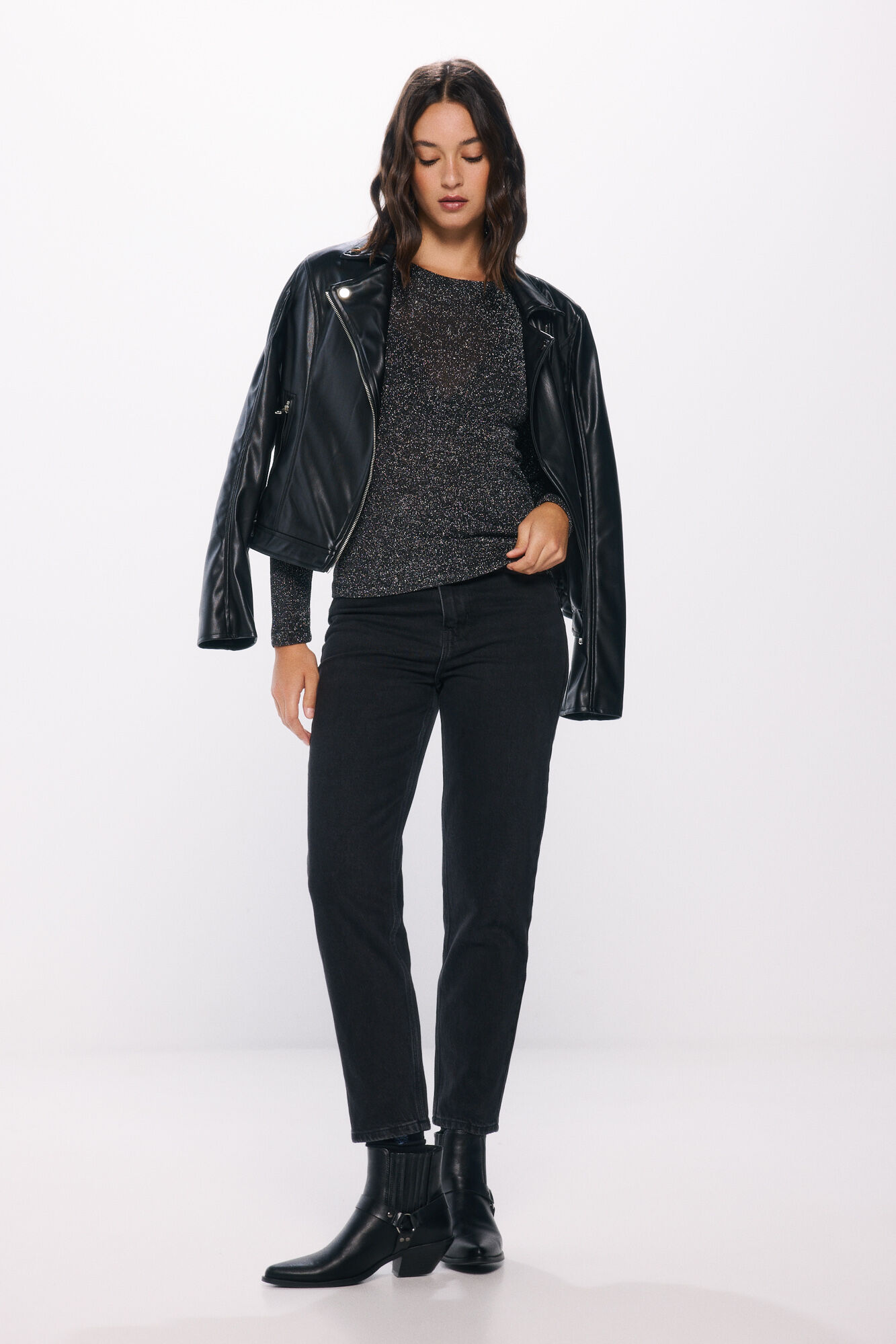 Springfield Playera tejido cortado lurex