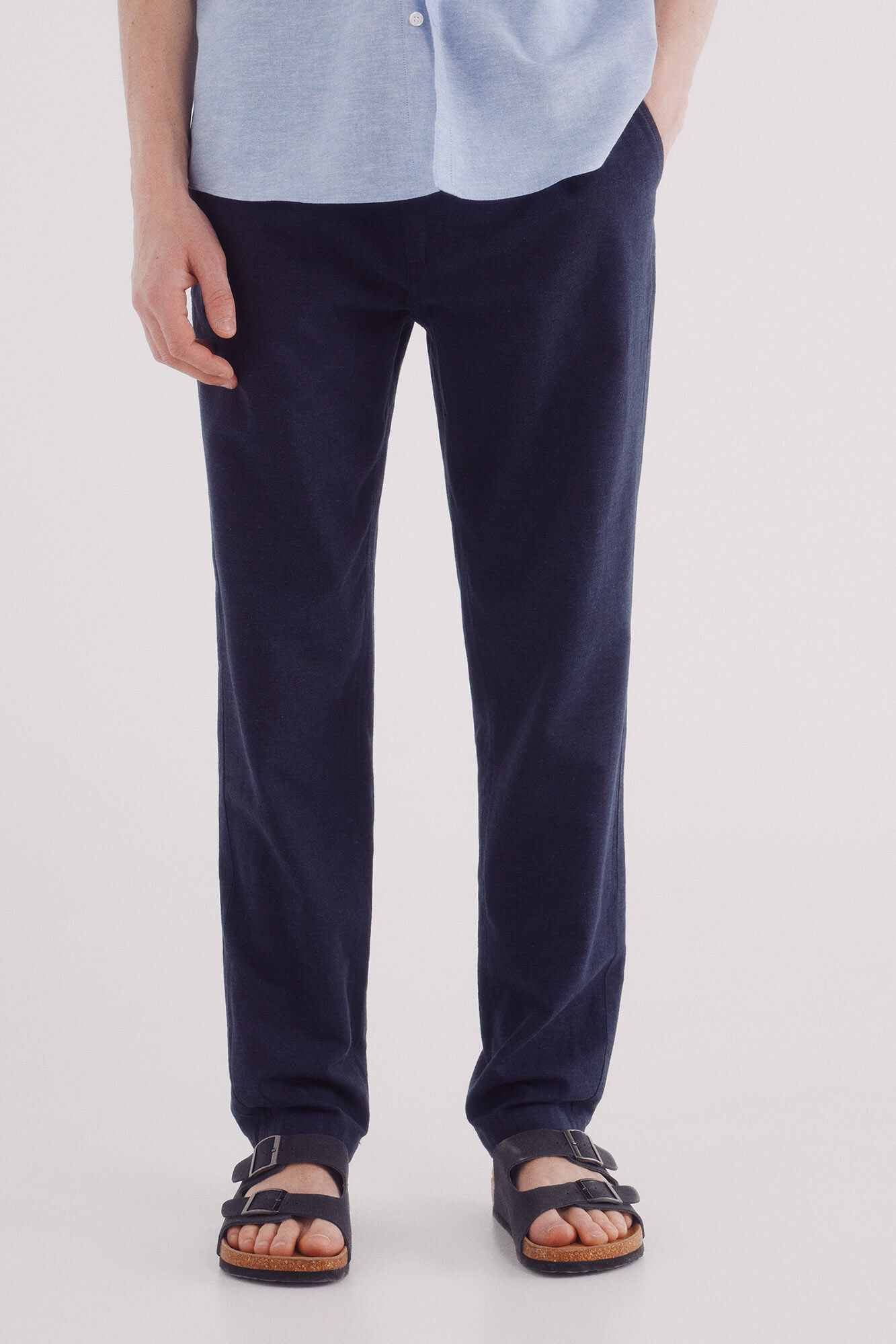 Springfield Pantal&oacute;n chino lino slim fit